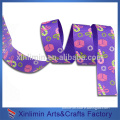 Character printed logo woven ribbon bow for garment decoration